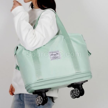 Customization Large Capacity Universal Wheel Dry And Wet Separation Expandable Waterproof Luggage Bag Promotional Products