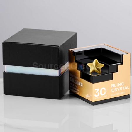 Customization Creative Solid Wood Crystal Trophy Promotional Products