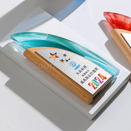 Customization Creative Sailboat Crystal Trophy Promotional Products