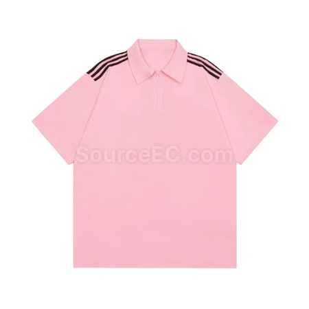 Customization Striped Zippered Polo Shirt Promotional Products