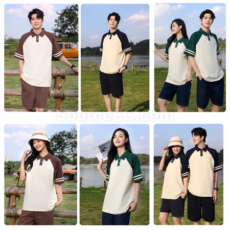 Customization Vintage Patchwork Polo Shirt Promotional Products