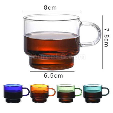 Customization Colored Glass Coffee Cup Promotional Products