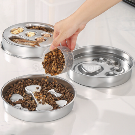 Customization Stainless steel pet slow - feeding plate Promotional Products