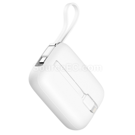 Customization Mini digital display mobile power supply with built-in cable Promotional Products