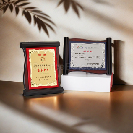 Customization Book-Shaped Solid Wood Medal Promotional Products
