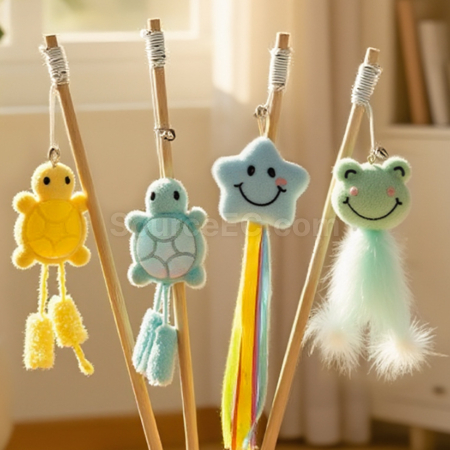 Customization Customized Solid Wood Cat Teaser Promotional Products