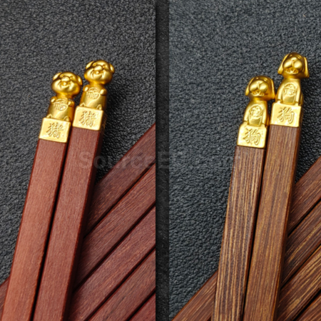 Customization 12 Chinese Zodiac Chinese Rosewood Chopsticks Promotional Products