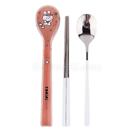 Customization Stainless steel chopsticks and spoon set, portable tableware Promotional Products