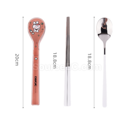 Customization Stainless steel chopsticks and spoon set, portable tableware Promotional Products