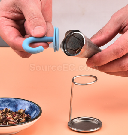 Customization Umbrella tea strainer, silicone and stainless steel tea separator, tea leaf filter Promotional Products