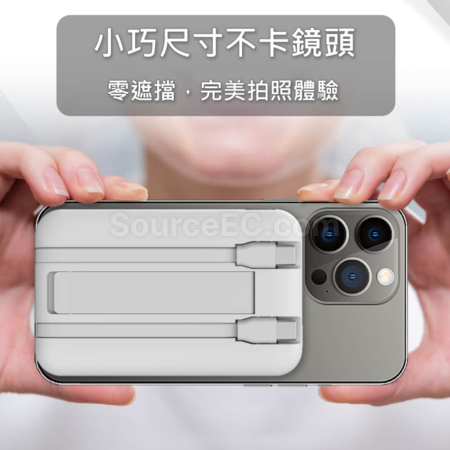 Customization Built-in Dual-Wire Digital Display Magnetic Wireless Flash Charging Power Bank (Dual Type-C, BSMI certificate) Promotional Products