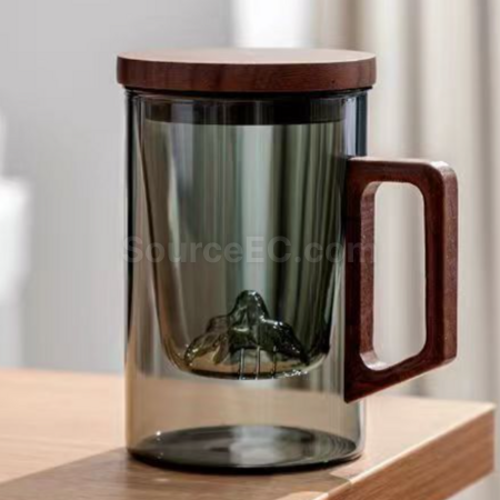Customization High borosilicate glass water cup with tea separation function for making tea Promotional Products