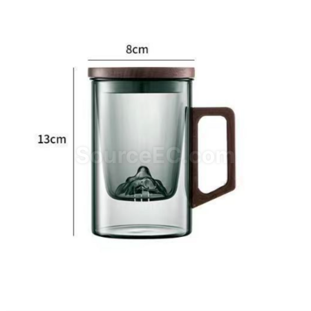 Customization High borosilicate glass water cup with tea separation function for making tea Promotional Products