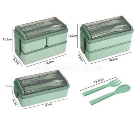 Customization Double-layer lunch box (with tableware) Promotional Products