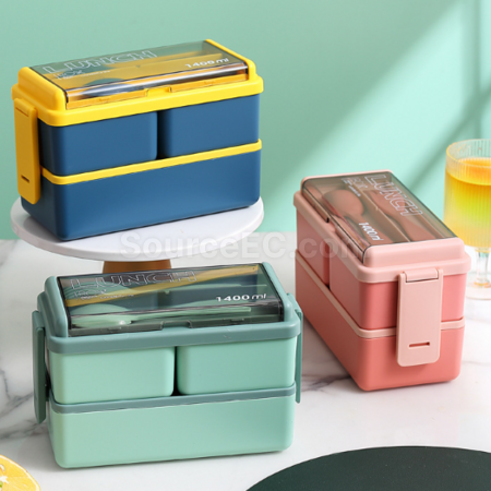 Customization Double-layer lunch box (with tableware) Promotional Products