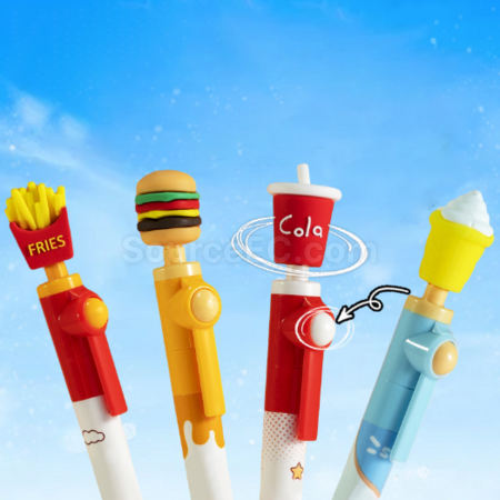 Hamburger and fries rotating quick-drying pen