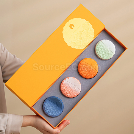 Customization Mooncake-shaped Tea Cup Set Promotional Products