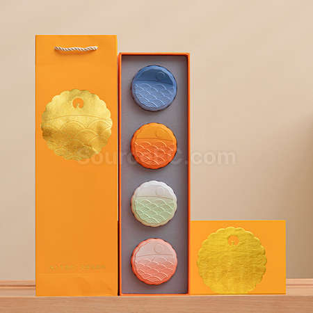 Customization Mooncake-shaped Tea Cup Set Promotional Products