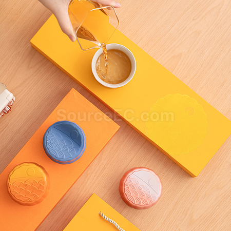 Customization Mooncake-shaped Tea Cup Set Promotional Products