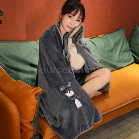 Customization Storable flannel nap blanket Promotional Products