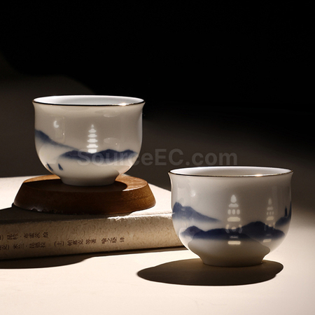Customization Light-transmitting Ceramic Mug Gift Set Promotional Products