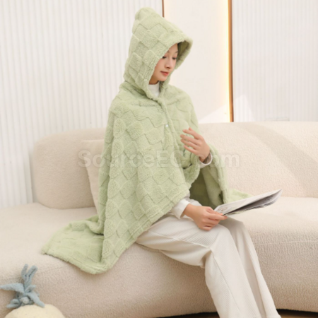 Customization Snap-button shawl hooded blanket Promotional Products