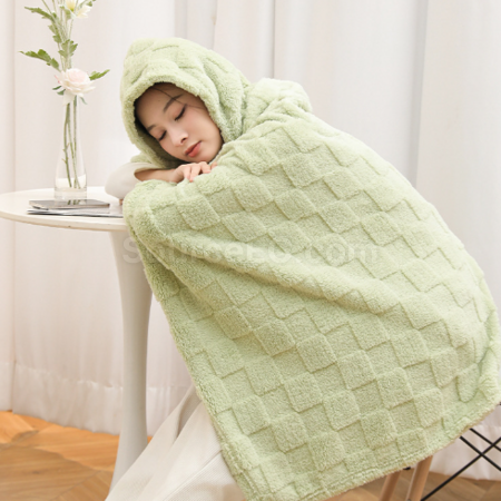 Customization Snap-button shawl hooded blanket Promotional Products