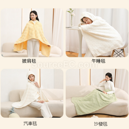 Customization Snap-button shawl hooded blanket Promotional Products