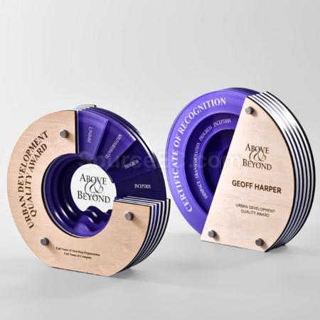 Customization Solid Wood Acrylic Trophy Promotional Products