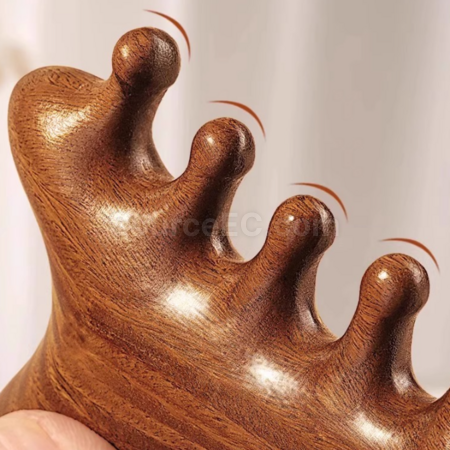 Customization Multifunctional 4-in-1 Sandalwood Massage Comb Promotional Products