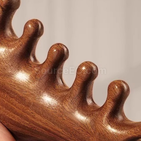 Customization Multifunctional 4-in-1 Sandalwood Massage Comb Promotional Products