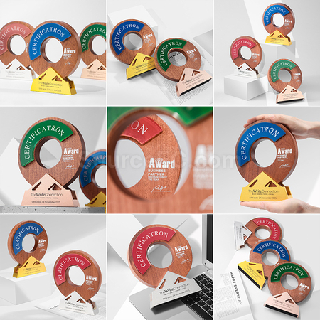 Customization Solid Wood Crystal Award Promotional Products