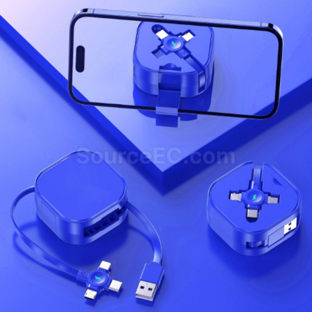 Customization Retractable storage stand three-in-one data cable Promotional Products