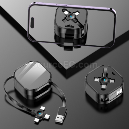Customization Retractable storage stand three-in-one data cable Promotional Products