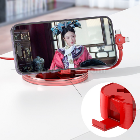 Customization Retractable storage stand three-in-one data cable Promotional Products