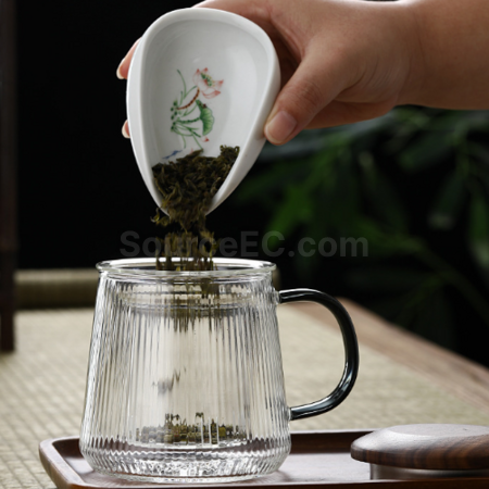Customization Glass tea cup with tea and water separation function for making tea Promotional Products