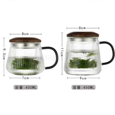 Customization Glass tea cup with tea and water separation function for making tea Promotional Products