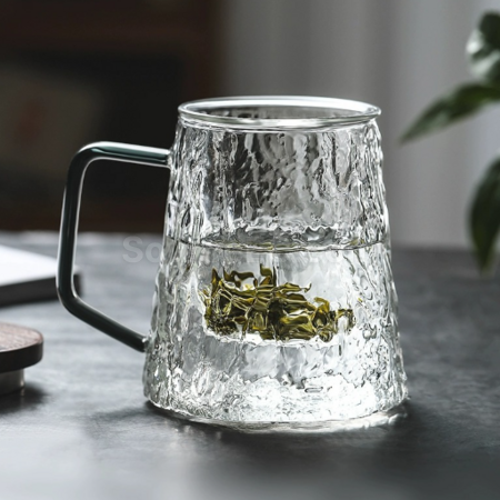 Customization Glass tea cup with separate tea and water compartments for brewing Promotional Products