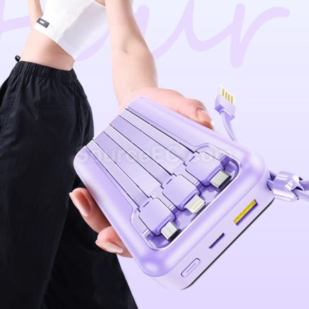 Customization Pisen Comes With A 22.5W Mini Power Bank With Four PD Wires. Promotional Products