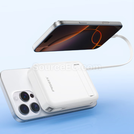Customization 3C Certified Pisen Wireless Power Bank With Cable And Stand Only Promotional Products