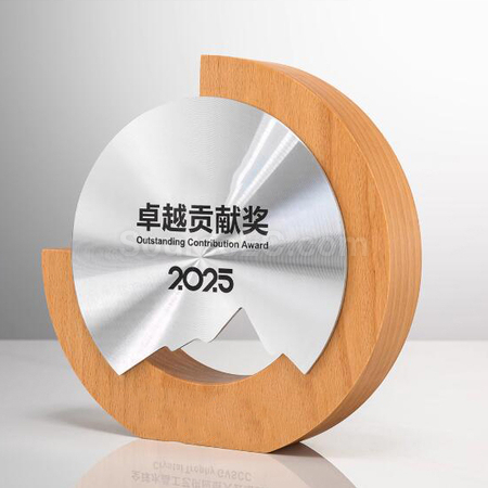 Customization Solid Wood Metal Award Promotional Products