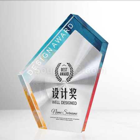 Customization Solid Wood Metal Award Promotional Products