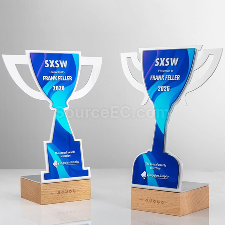 Customization Solid Wood Metal Award Promotional Products