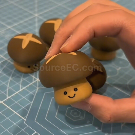 Customization Shiitake Mushroom Stress-Relief Button Toy Promotional Products