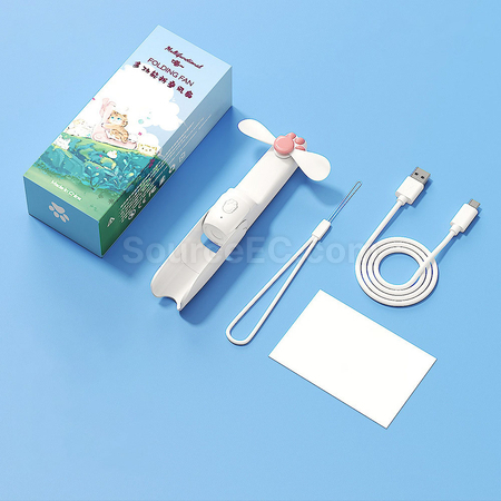 Customization Cat's Paw Mini Fan and Flashlight 2-in-1 Promotional Products