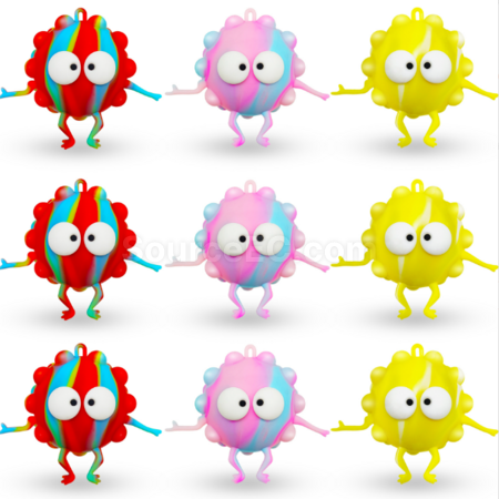 Customization 3D silicone decompression staring coal ball toy Promotional Products