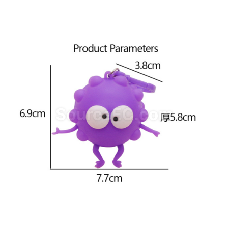 Customization 3D silicone decompression staring coal ball toy Promotional Products