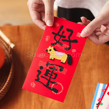 Customization Year of The Horse Embroidery Red Envelopes Promotional Products