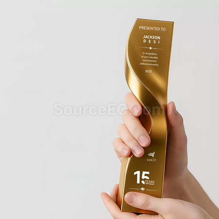 Customization Curved Metal Trophy Promotional Products