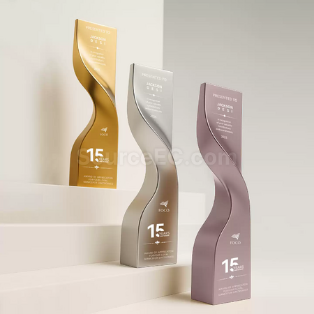 Customization Curved Metal Trophy Promotional Products